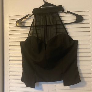 Halter mesh corset top